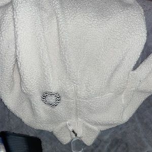 White Volleyball Sherpa Jacket